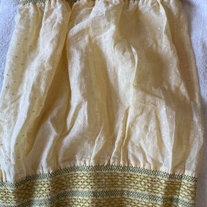 ERICA TANOV Abigail Butter Yellow Swiss Dot Smocked Voile Camisole Blouse 2 M